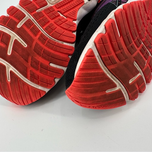 BROOKS Adrenaline GTS 19 Women's Black Purple Running Shoes size 10 - Picture 9 of 11